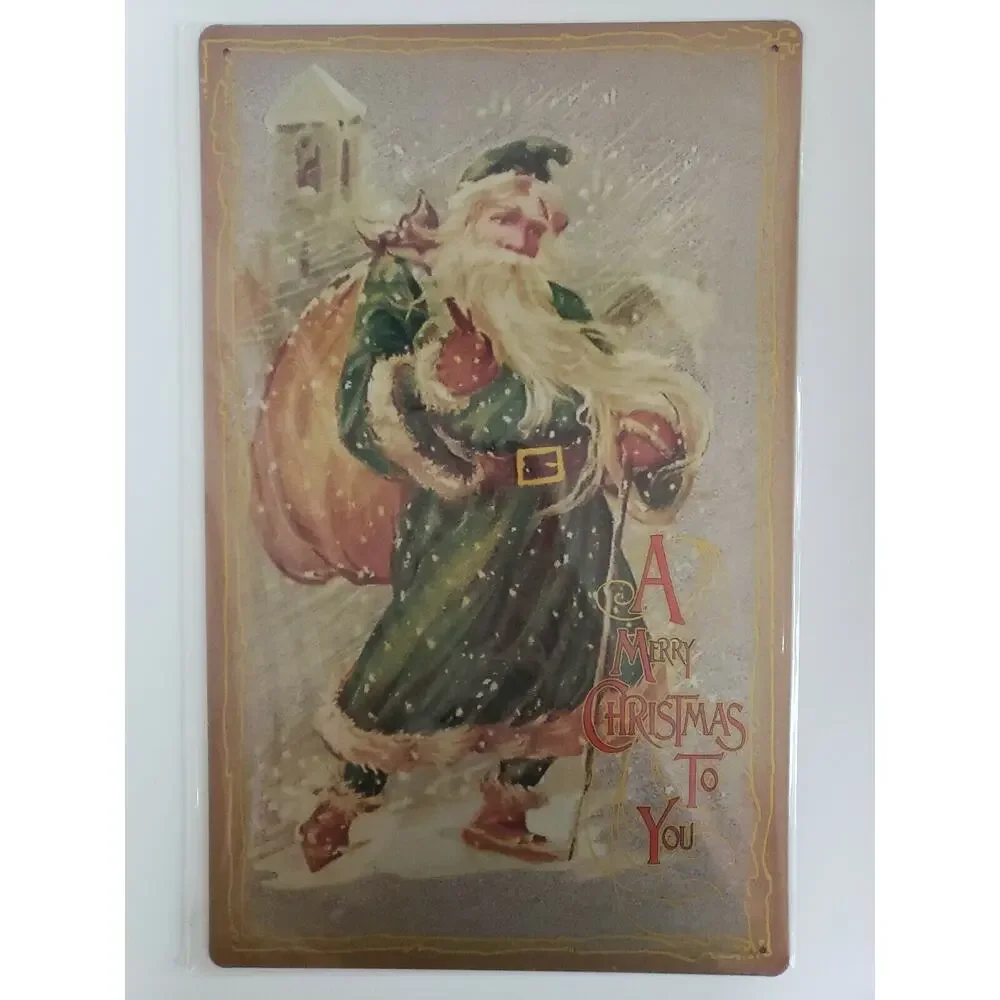 A Merry Christmas 16 x10 Ohio Wholesale Inc.Rustic Retro Metal Signs‎ Toys 44619